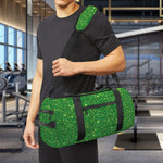 Shamrock Green (NOT Real) Glitter Print Gym Bag