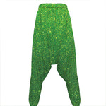 Shamrock Green (NOT Real) Glitter Print Hammer Pants