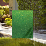 Shamrock Green (NOT Real) Glitter Print House Flag