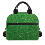 Shamrock Green (NOT Real) Glitter Print Insulated Lunch Bag