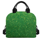 Shamrock Green (NOT Real) Glitter Print Insulated Lunch Bag