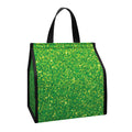 Shamrock Green (NOT Real) Glitter Print Insulated Lunch Tote