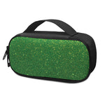Shamrock Green (NOT Real) Glitter Print Insulin Cooler Travel Case