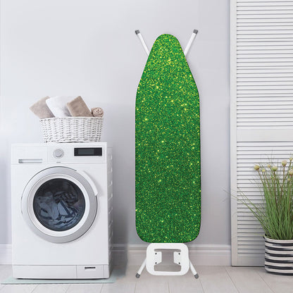 Shamrock Green (NOT Real) Glitter Print Ironing Board Cover
