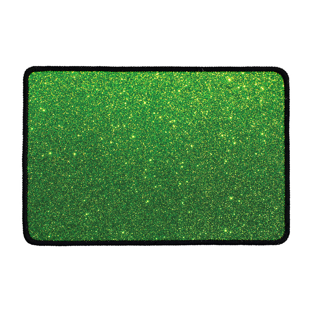 Shamrock Green (NOT Real) Glitter Print Kitchen Mat