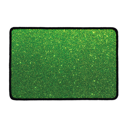 Shamrock Green (NOT Real) Glitter Print Kitchen Mat