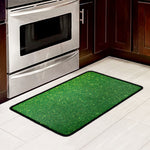 Shamrock Green (NOT Real) Glitter Print Kitchen Mat