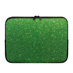 Shamrock Green (NOT Real) Glitter Print Laptop Sleeve