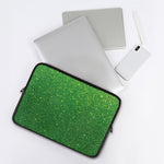 Shamrock Green (NOT Real) Glitter Print Laptop Sleeve