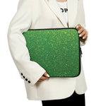 Shamrock Green (NOT Real) Glitter Print Laptop Sleeve