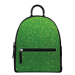 Shamrock Green (NOT Real) Glitter Print Leather Backpack