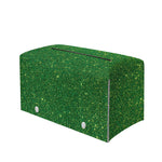 Shamrock Green (NOT Real) Glitter Print Leather Tissue Box Cover