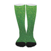 Shamrock Green (NOT Real) Glitter Print Long Socks