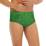 Shamrock Green (NOT Real) Glitter Print Men's Briefs