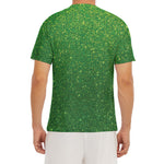 Shamrock Green (NOT Real) Glitter Print Men's Short Sleeve Rash Guard