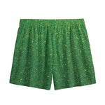 Shamrock Green (NOT Real) Glitter Print Mesh Shorts