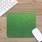 Shamrock Green (NOT Real) Glitter Print Mouse Pad