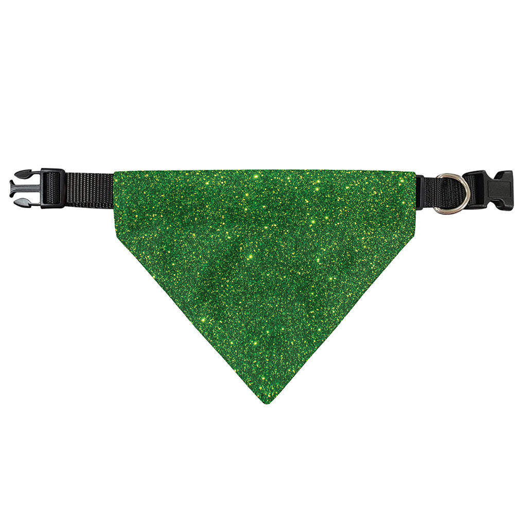 Shamrock Green (NOT Real) Glitter Print Over The Collar Dog Bandana