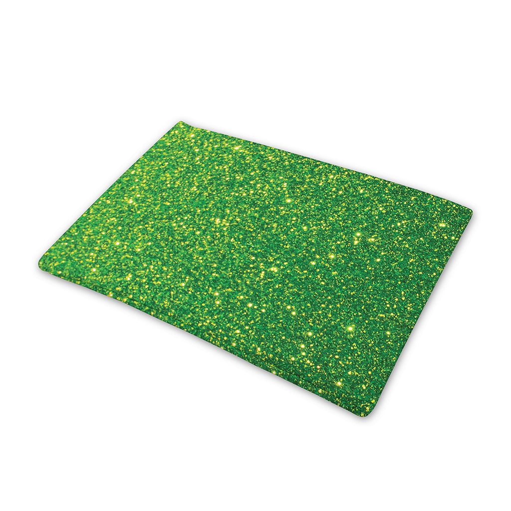 Shamrock Green (NOT Real) Glitter Print Pet Cooling Mat Cover