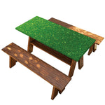 Shamrock Green (NOT Real) Glitter Print Picnic Table Cover