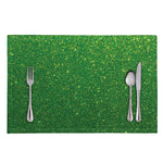 Shamrock Green (NOT Real) Glitter Print Placemat