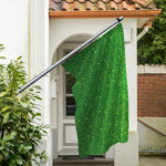 Shamrock Green (NOT Real) Glitter Print Polyester Flag