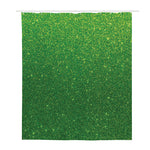 Shamrock Green (NOT Real) Glitter Print Polyester Shower Curtain