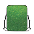 Shamrock Green (NOT Real) Glitter Print Rectangular Crossbody Bag