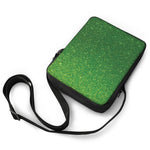 Shamrock Green (NOT Real) Glitter Print Rectangular Crossbody Bag