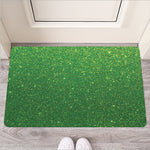 Shamrock Green (NOT Real) Glitter Print Rubber Doormat