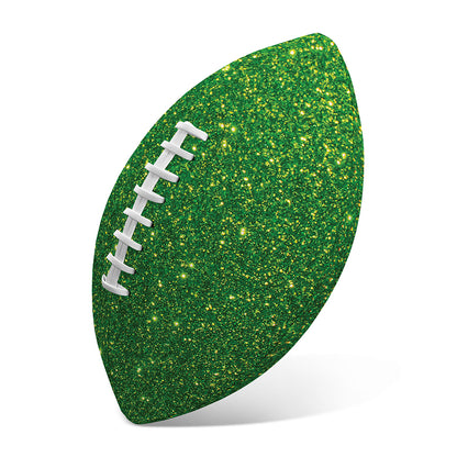 Shamrock Green (NOT Real) Glitter Print Rugby Ball