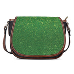 Shamrock Green (NOT Real) Glitter Print Saddle Bag