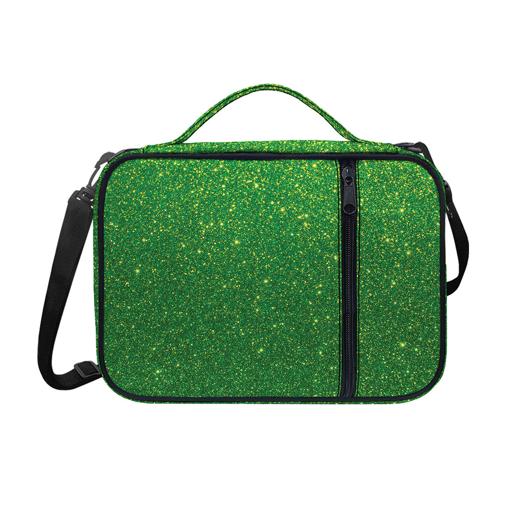Shamrock Green (NOT Real) Glitter Print Shoulder Strap Bible Bag