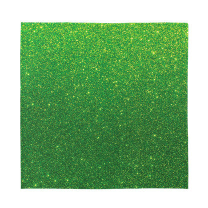 Shamrock Green (NOT Real) Glitter Print Silk Bandana
