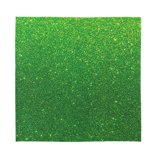 Shamrock Green (NOT Real) Glitter Print Silk Bandana