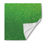 Shamrock Green (NOT Real) Glitter Print Silk Bandana