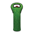 Shamrock Green (NOT Real) Glitter Print Single Neoprene Wine Tote