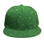 Shamrock Green (NOT Real) Glitter Print Snapback Cap