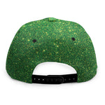 Shamrock Green (NOT Real) Glitter Print Snapback Cap