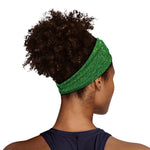 Shamrock Green (NOT Real) Glitter Print Sports Headband