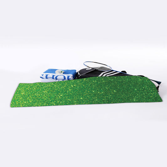 Shamrock Green (NOT Real) Glitter Print Sports Towel