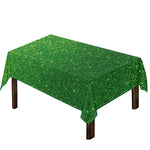 Shamrock Green (NOT Real) Glitter Print Tablecloth