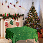 Shamrock Green (NOT Real) Glitter Print Tablecloth