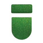 Shamrock Green (NOT Real) Glitter Print Toilet Lid And Tank Cover Set