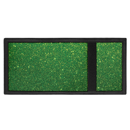 Shamrock Green (NOT Real) Glitter Print Trifold Wallet