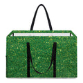 Shamrock Green (NOT Real) Glitter Print Utility Tote Bag