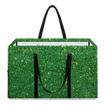 Shamrock Green (NOT Real) Glitter Print Utility Tote Bag
