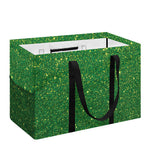 Shamrock Green (NOT Real) Glitter Print Utility Tote Bag