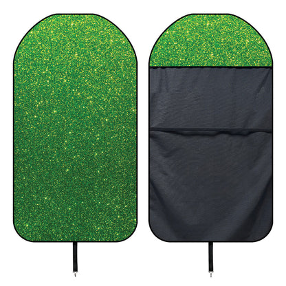 Shamrock Green (NOT Real) Glitter Print Waterproof Car Seat Cover
