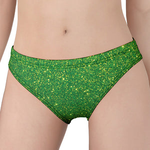 Shamrock Green (NOT Real) Glitter Print Women's Panties